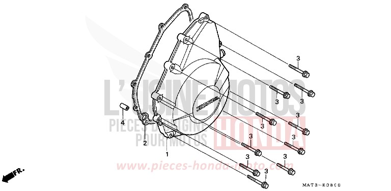 PANNEAU CARTER-MOTEUR G. de Super Blackbird CANDY PHOENIX BLUE (PB284) de 2000